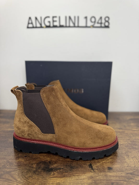 Boemos Chelsea Boot Suede Sigaro  100% Made In Italy Casual Boot Uomo 43