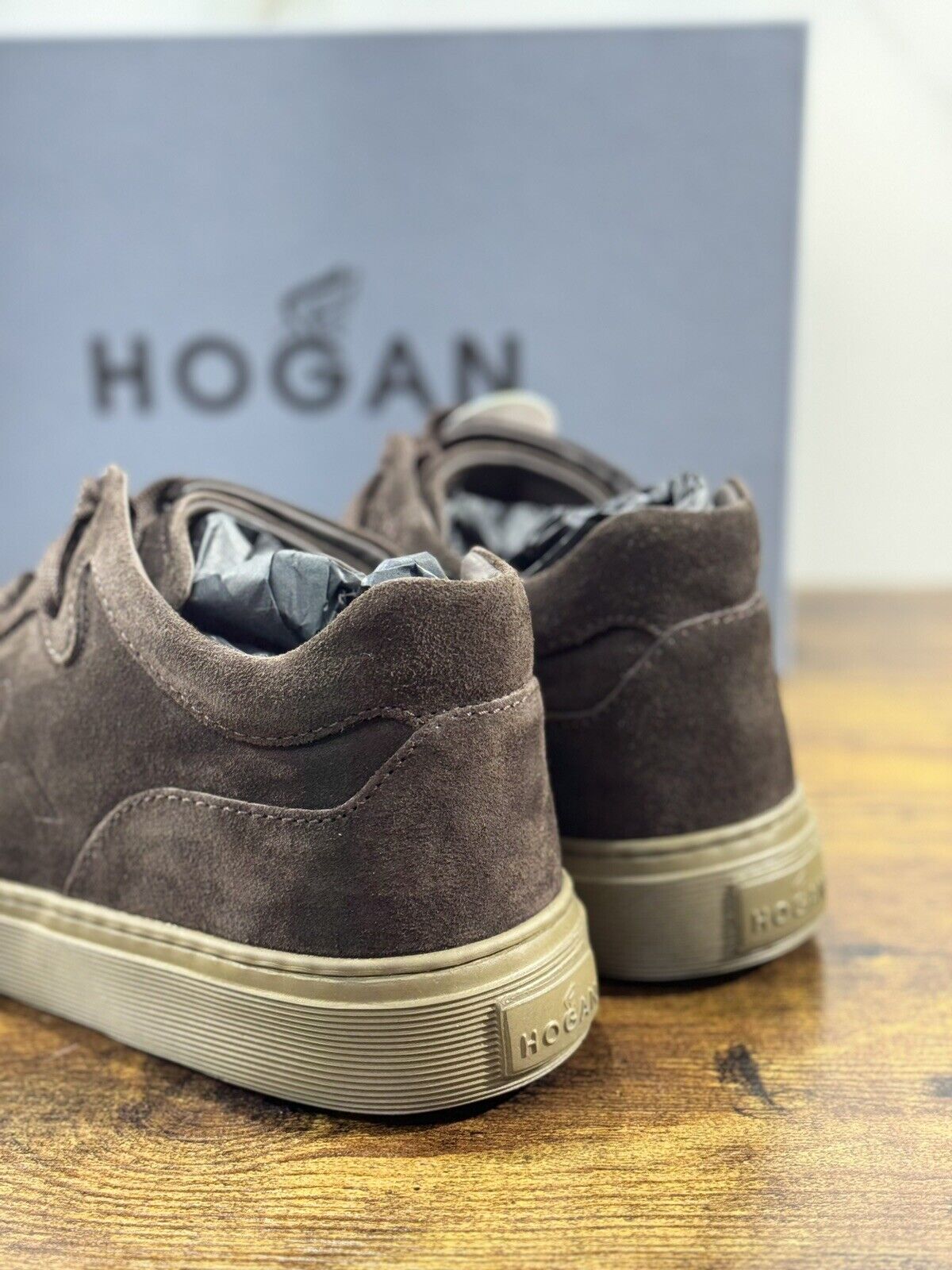 Hogan H365 Sneaker Uomo Suede Ebano  Casual Hogan Men Shoes 42