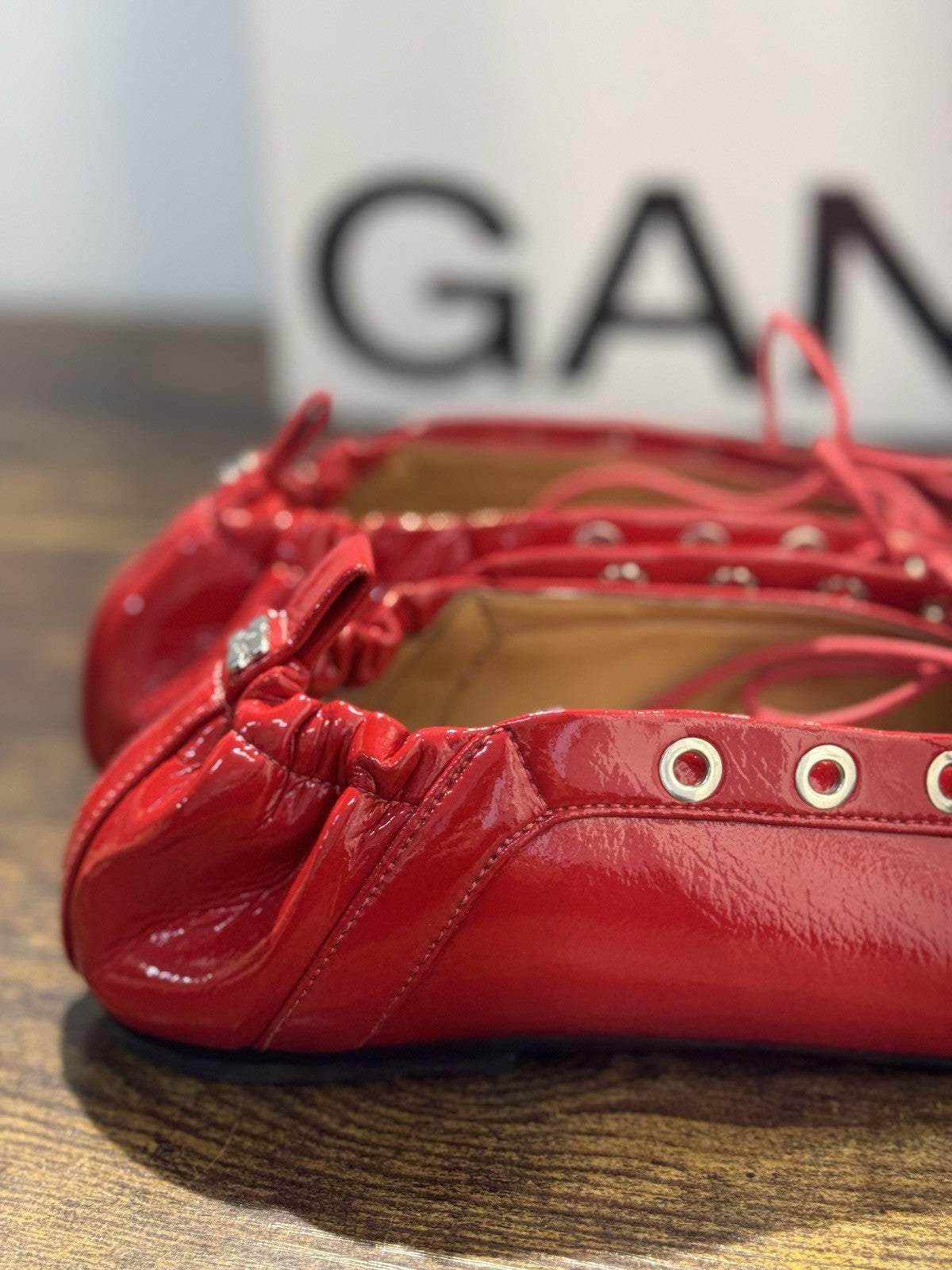 Ganni Ballerina Rossa Casual Ganni Scarpa Donna 40