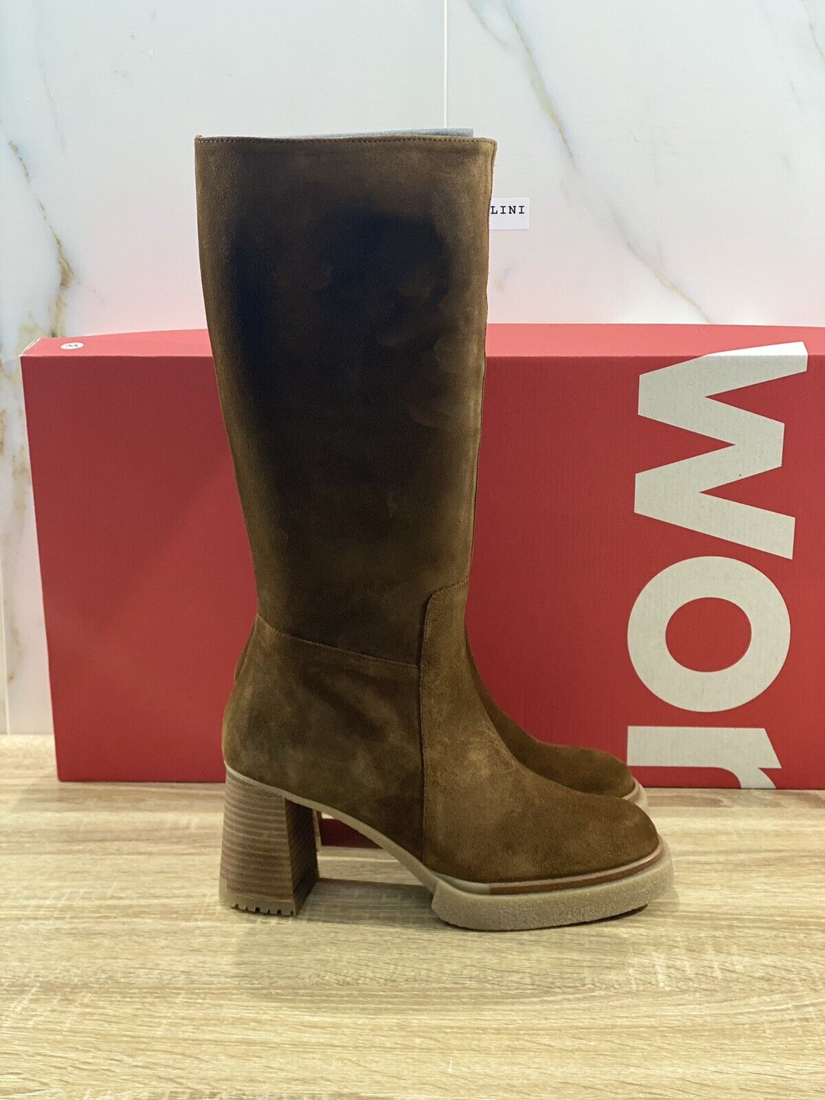 Wonders Stivale donna in suede cappuccino casual daily boot woman 35