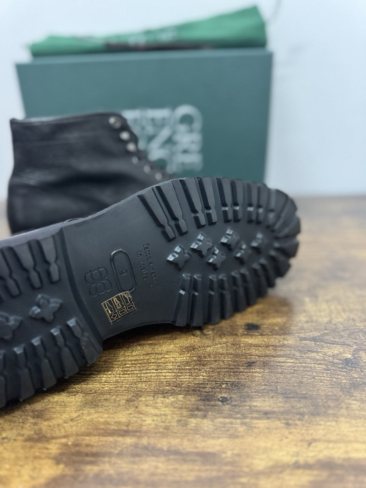 Green George Polacchino Pelle Nera Extra Light  Casual Boot Uomo 43