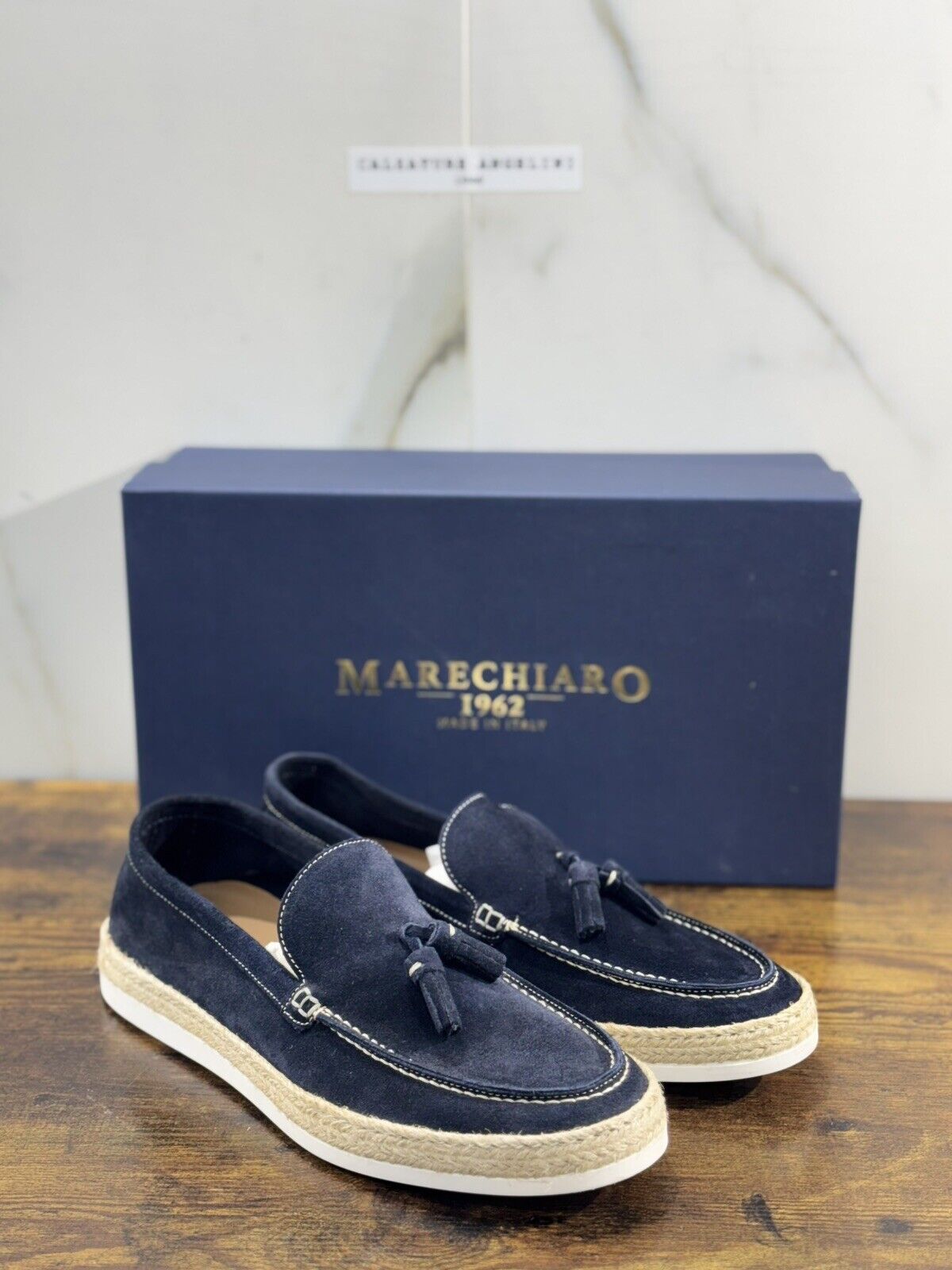 Marechiaro 1962 Mocassino Uomo Summer Icon Suede Blu 45