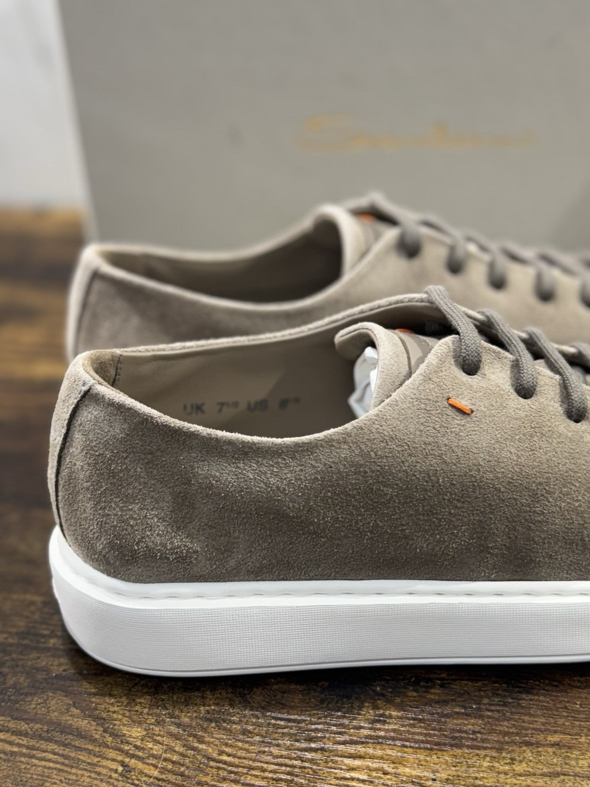 Santoni Sneaker Suede Beige  Icon Luxury Men Santoni Shoes Icon Uomo 41.5