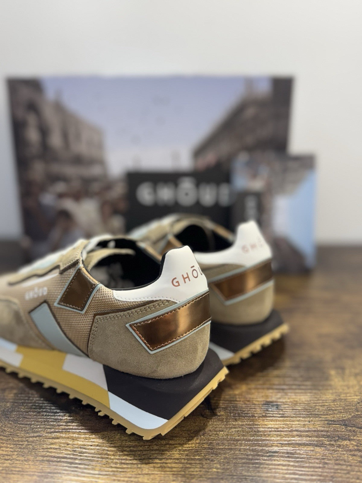 Ghoud Sneaker Donna Rush  Pelle Beige   Casual Woman Sneaker 35