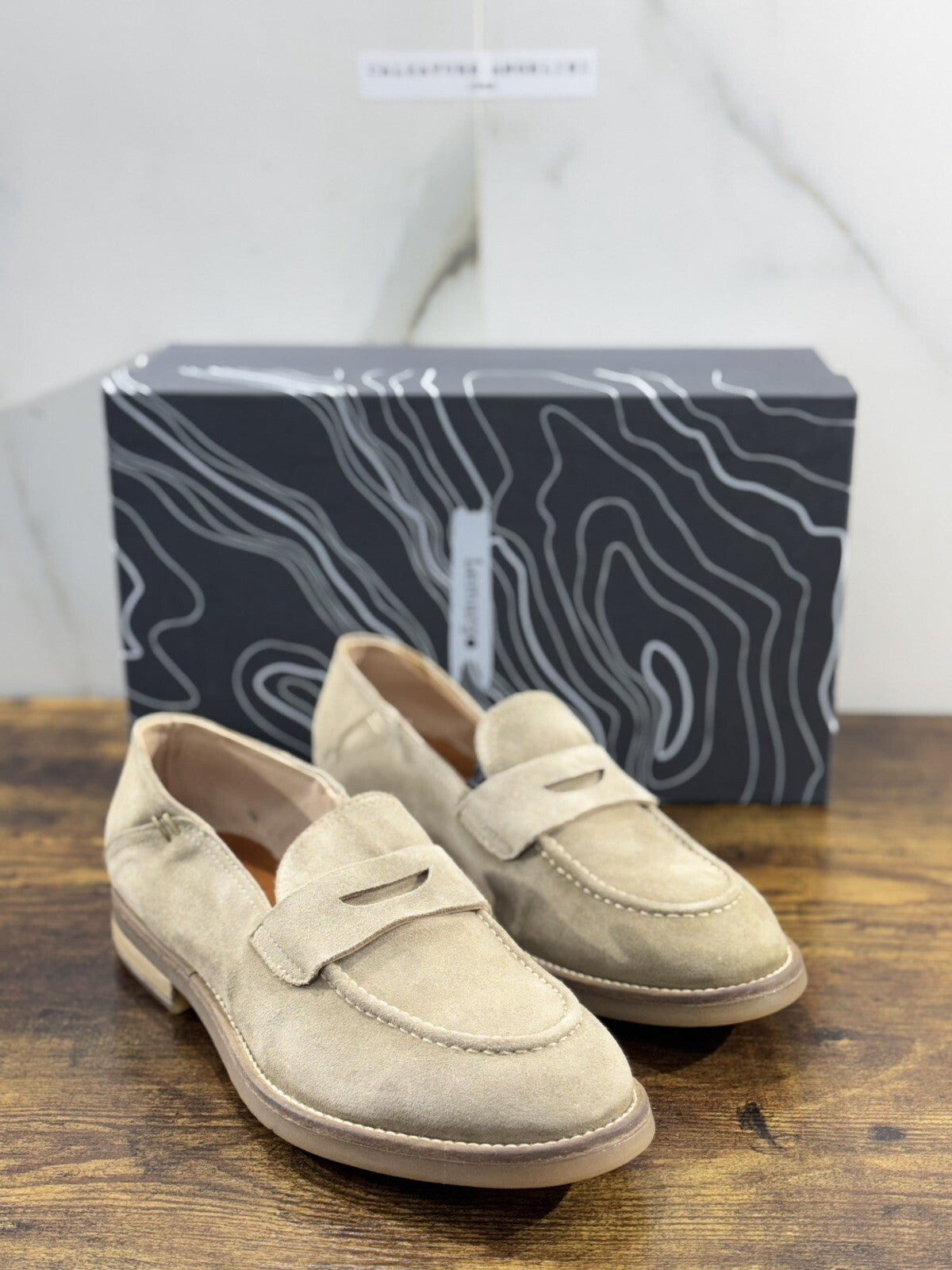 Lemargo  Mocassino  Uomo Pelle Suede Corda handmade Luxury Shoes 44