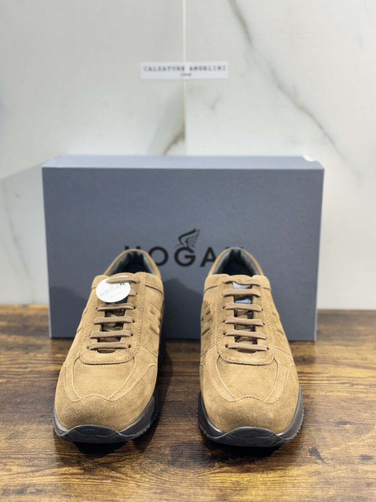 Hogan Interactive uomo suede Castoro    luxury casual hogan shoes 41.5