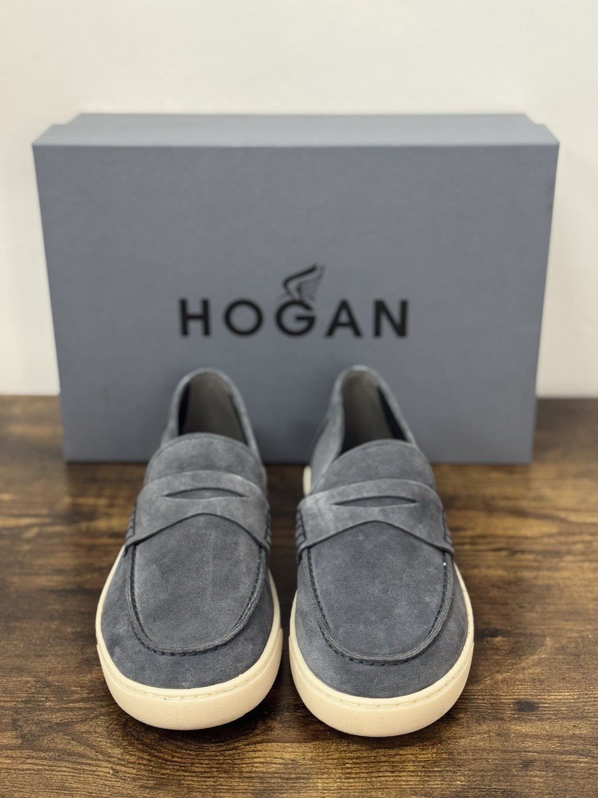 Hogan Mocassino Cool Suede Blu Memory Foam Causal Hogan Uomo 43