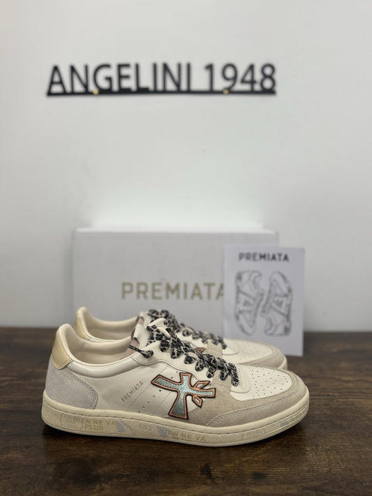 Premiata Clayd Basket Sneaker Pelle Bianca Casual Premiata Donna 41