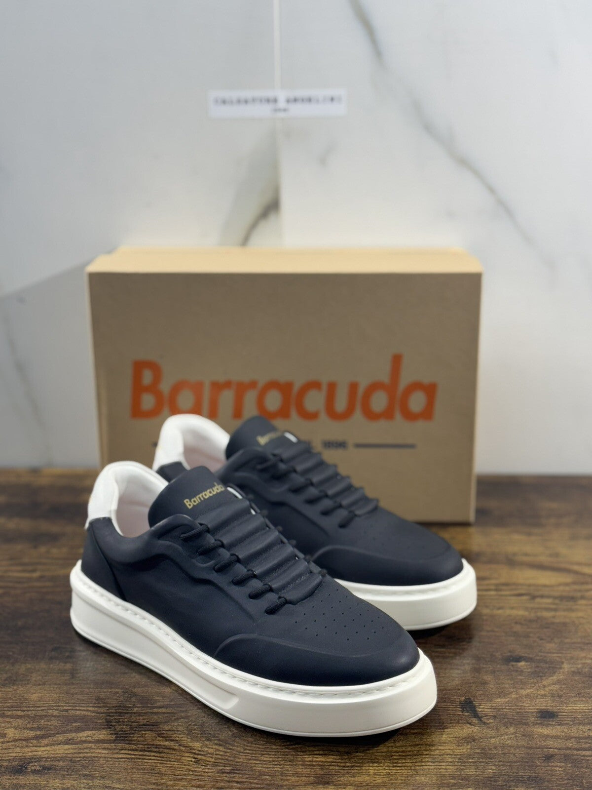 Barracuda Sneaker Donna Pelle Nera  Woman Handmade Sneaker Extra Light 41