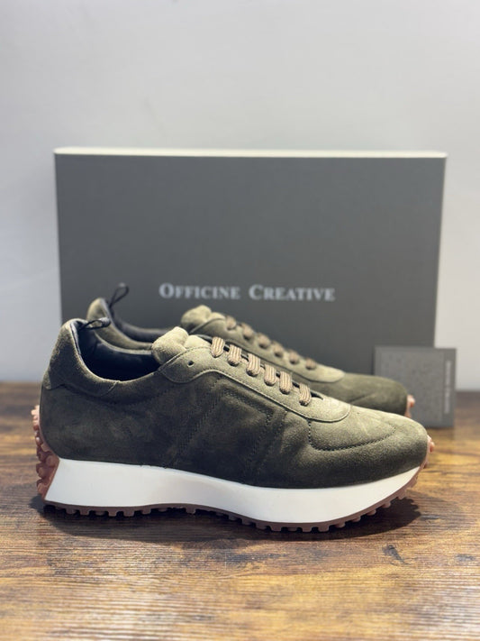 Officine Creative Sneaker Suede Verdone Handmade In Italy Casual Luxury Uomo 41