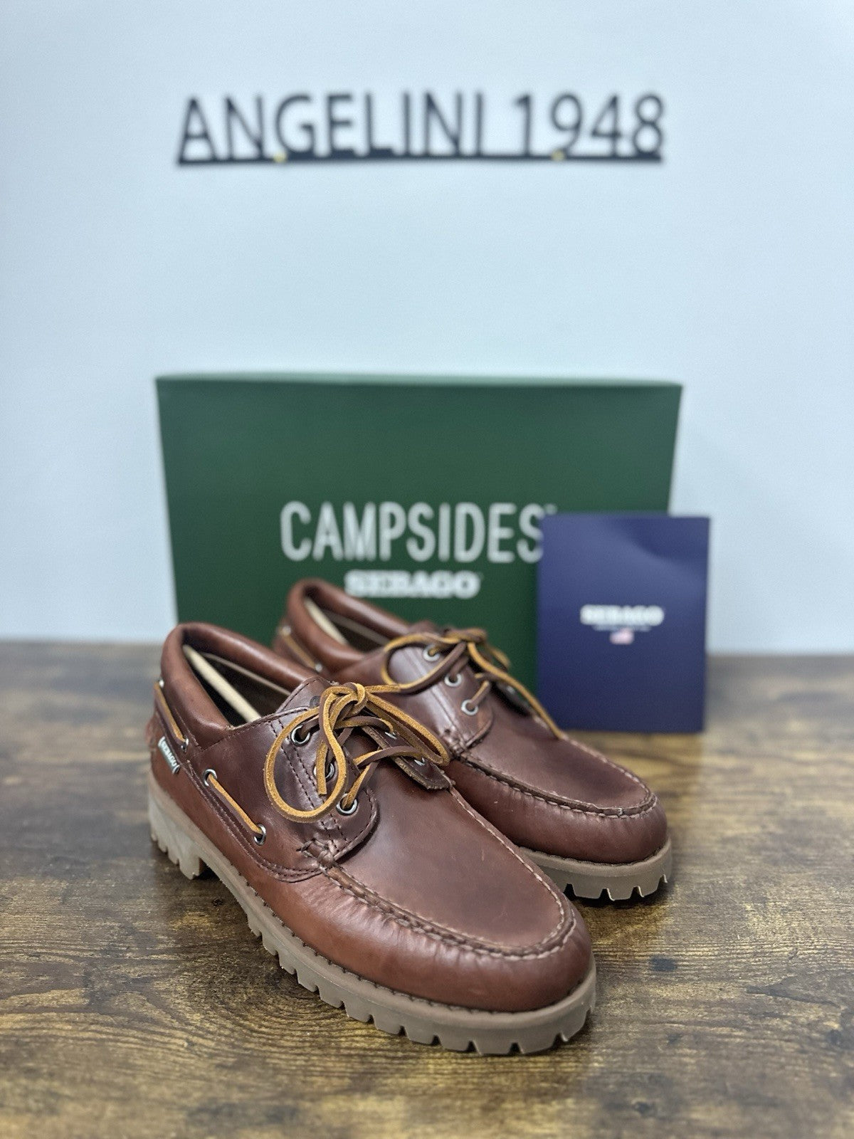 Sebago Acadia Barca Pelle Brown  Casual Sebago Uomo 44