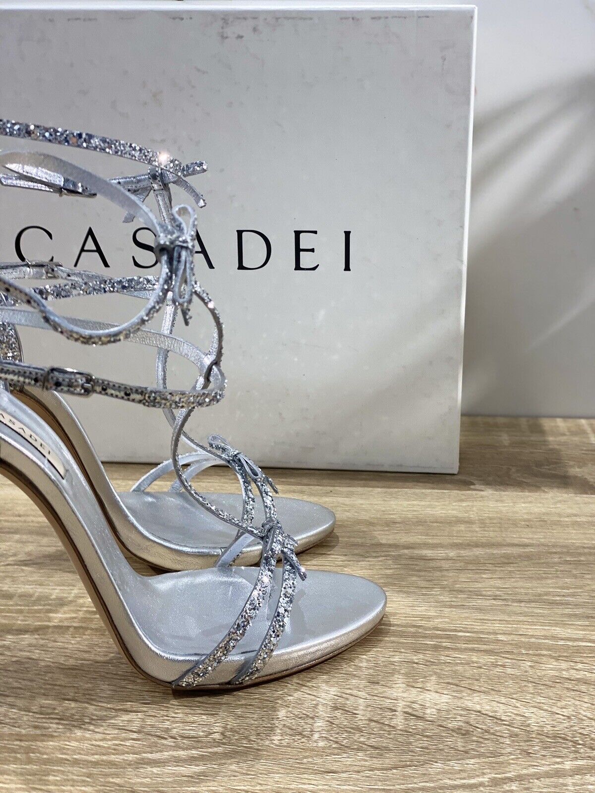 Casadei Sandalo Donna Stargate Argento TaccoBlade Luxury Casadei Woman Sandal 40