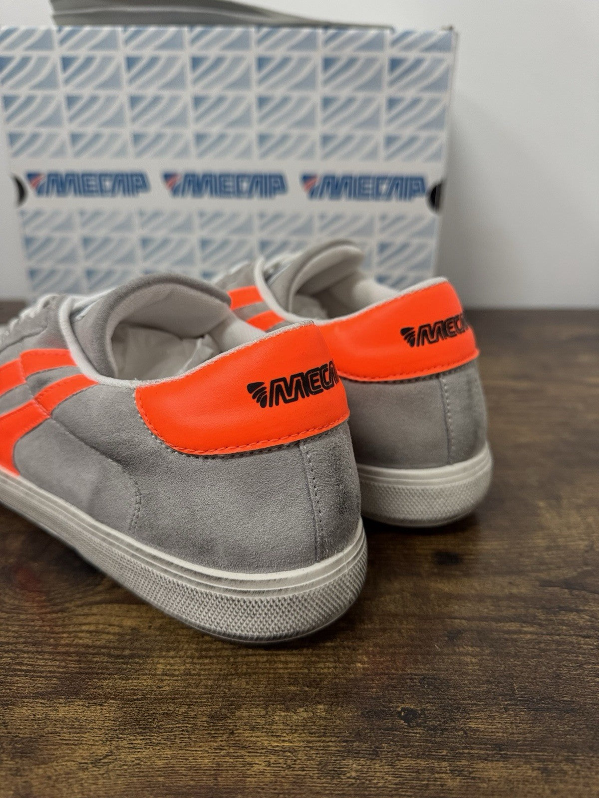 Mecap Sneaker Pelle Suede Grey  Casual 100% Made In Italy Mecap Uomo 40