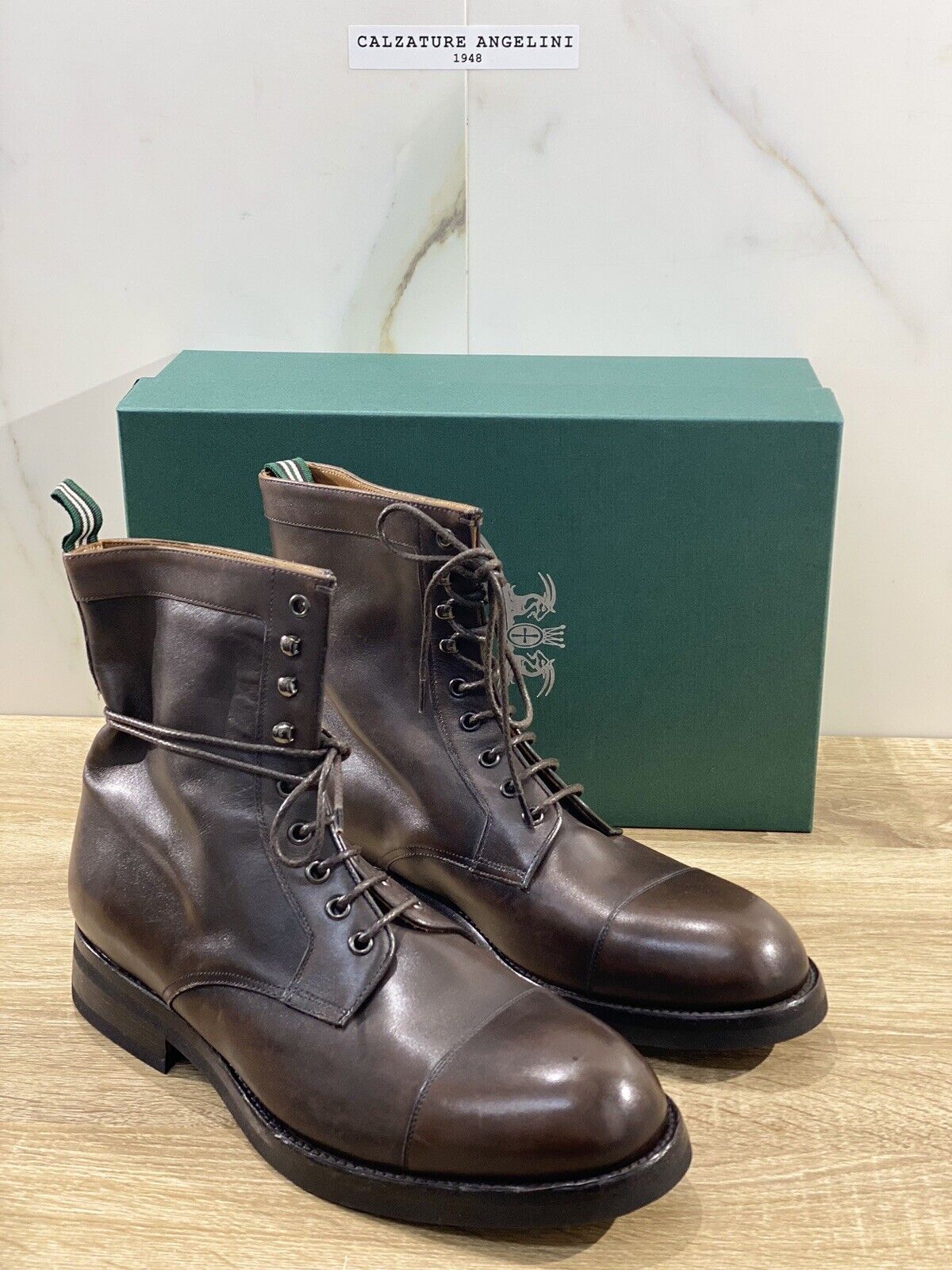 Green George Polacco uomo Pelle Washed Brown Extra Light boot 42