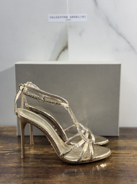 Sergio Levantesi Sandalo  Donna Raissa   Pelle Platin     Luxury Woman Sandal 38