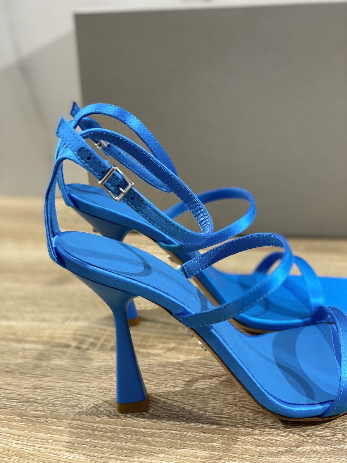 Sergio Levantesi Sandalo Donna Telen Raso Blu Luxury Woman Sandal 37