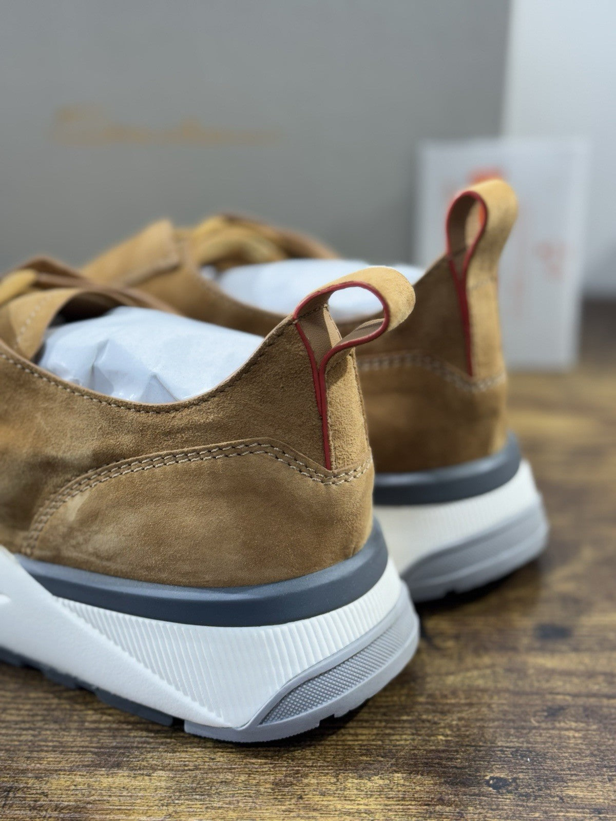 Santoni Innova Sneaker Light Beige  Pelle Casual Men Shoes Santoni Innova 9