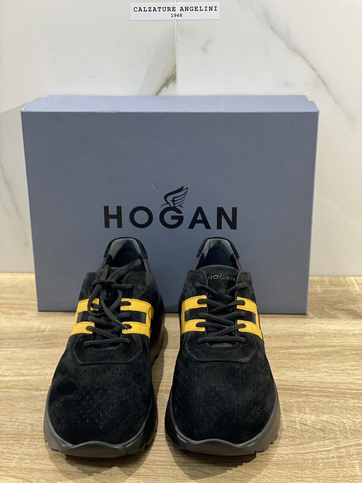 Hogan Active one uomo sneaker pelle Suede Nero Luxury  hogan men sneaker 43.5