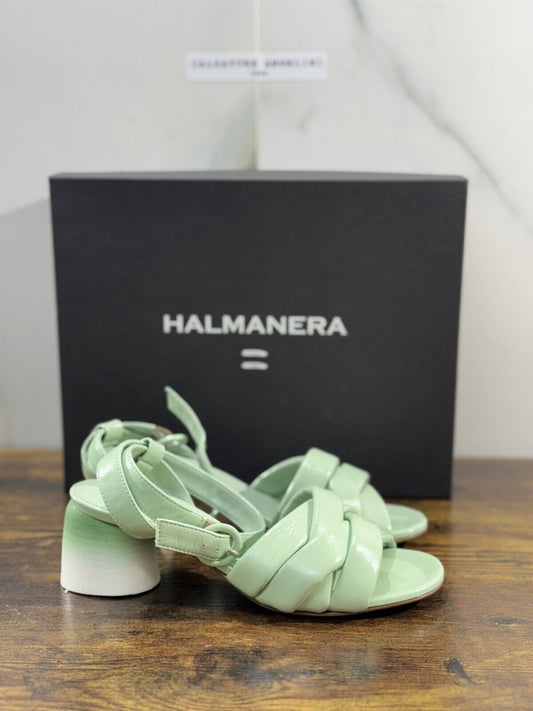 Halmanera Sandalo   Donna Goss        In Pelle Aloe  Soft  Luxury Shoes 36