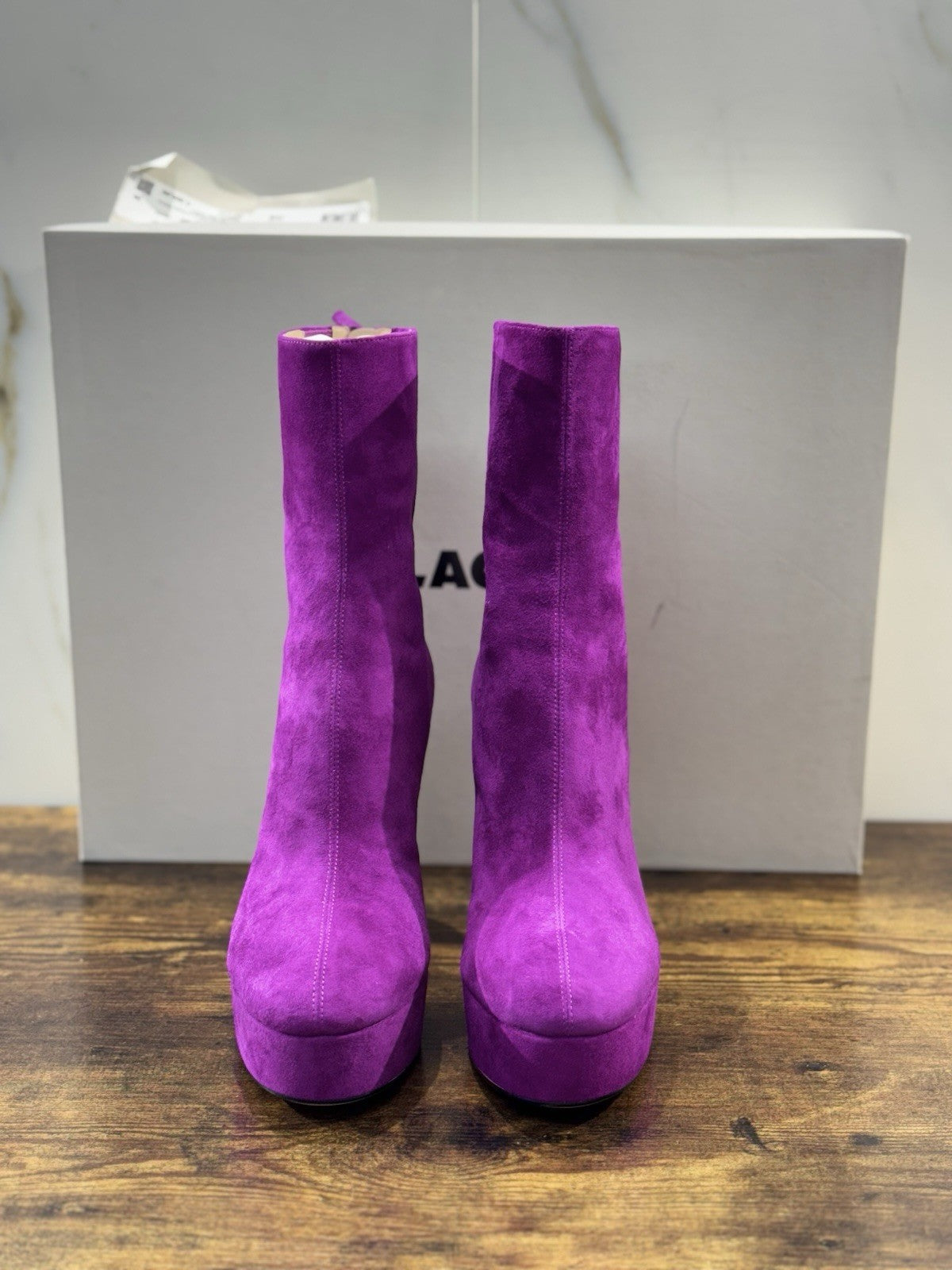 Lola Cruz stivaleletto Donna In Pelle Suede Viola   luxury boot woman 40