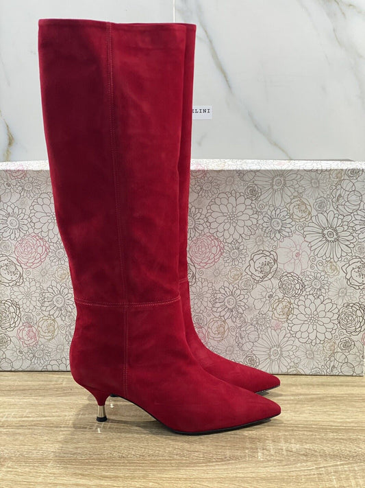 Giampaolo Viozzi stivale icon suede rosso luxury boot viozzi 40