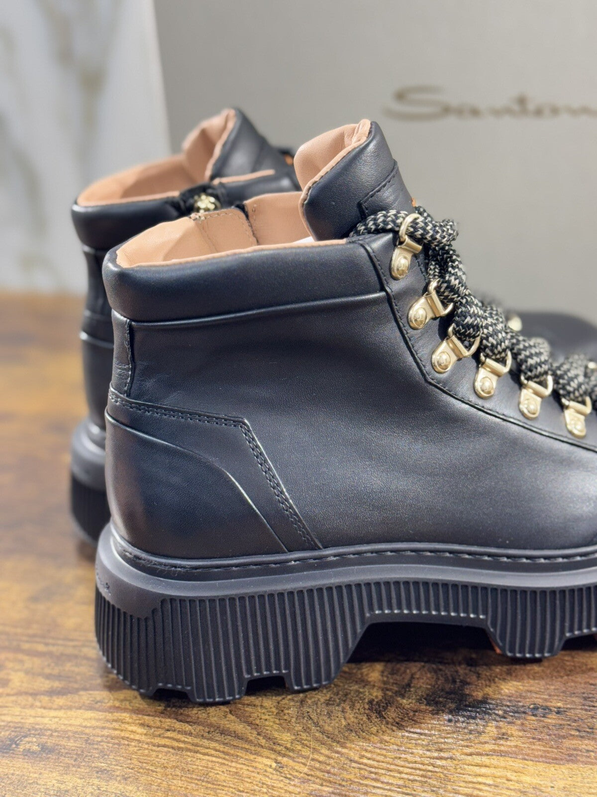 Santoni Mountain  Boot Donna Pelle Light   Casual Luxury Boot Woman Santoni 40.5