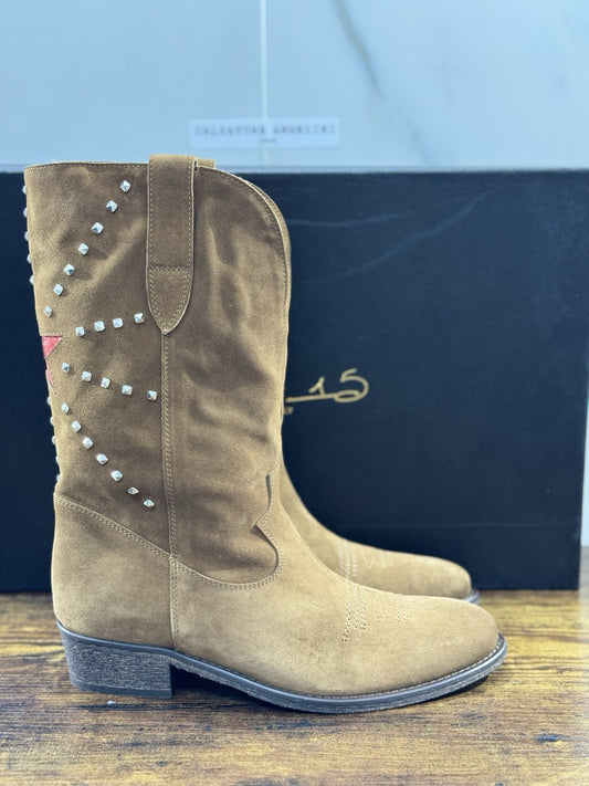 Via Roma 15 Texano Pelle Suede Martora  Stella Via Roma Donna 36