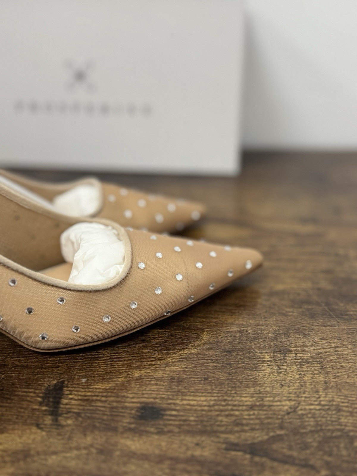 Prosperine Décolleté Rete Tulle Nude Beige       Scarpa Donna 38