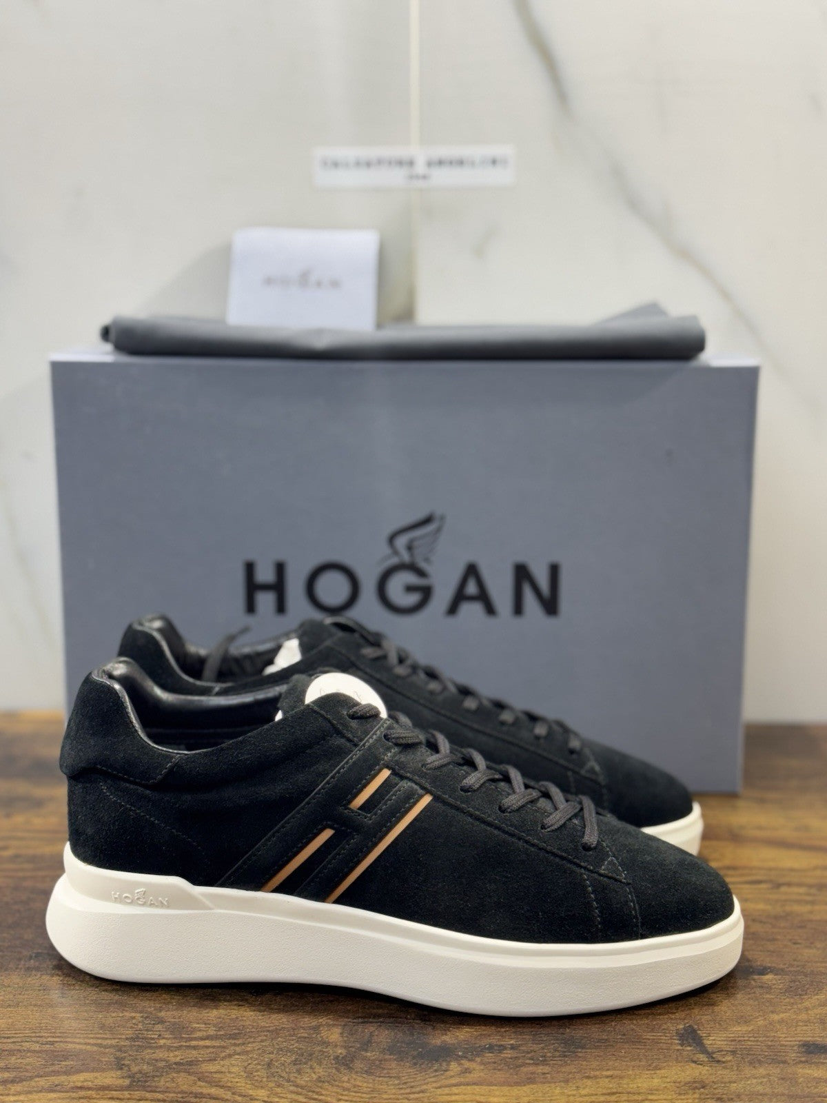 Hogan H 580 Sneaker Suede Nero Casual Hogan Uomo 42.5