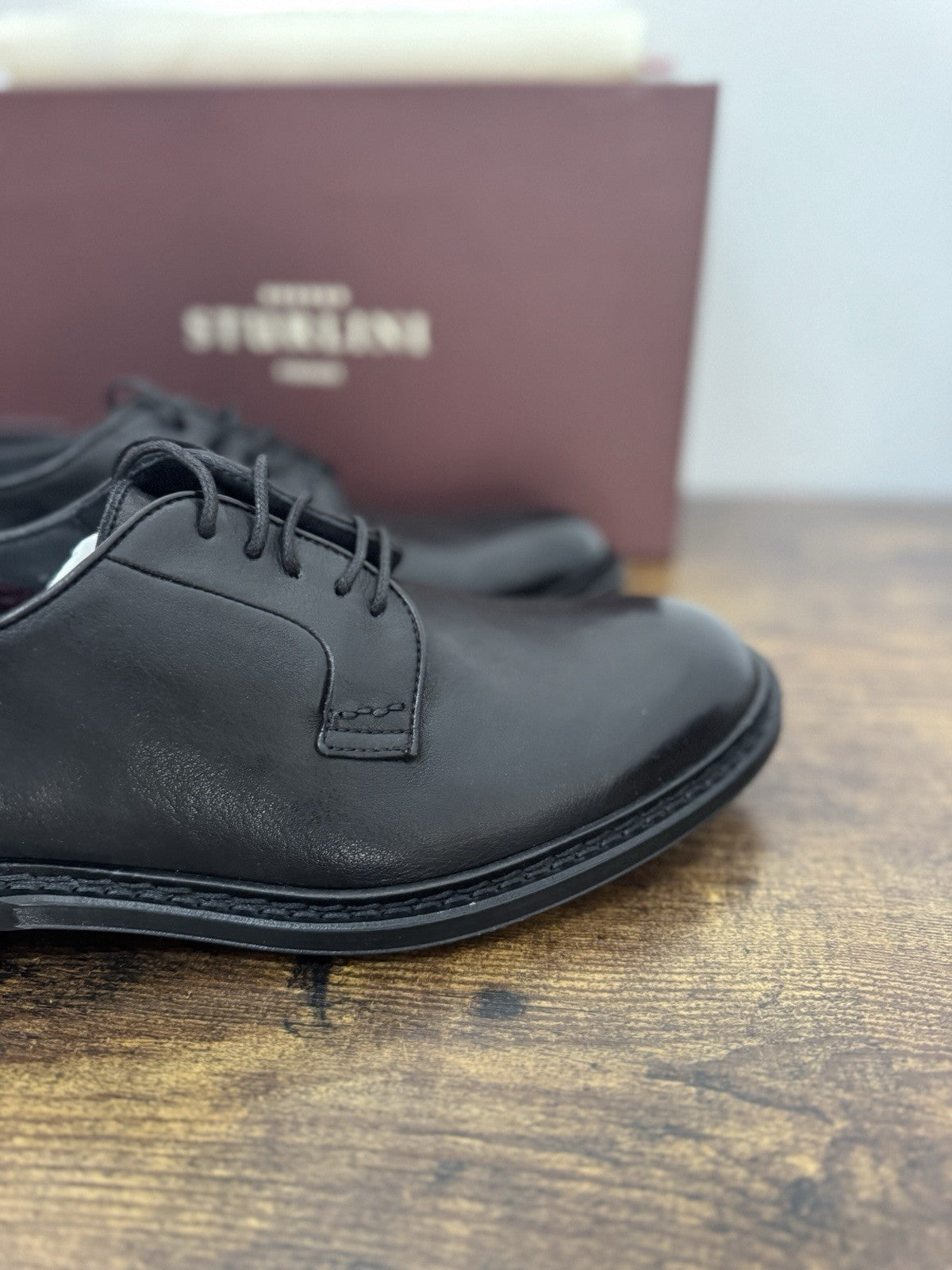 Sturlini  Derby Pelle Nero  Luxury Scarpa Uomo 46