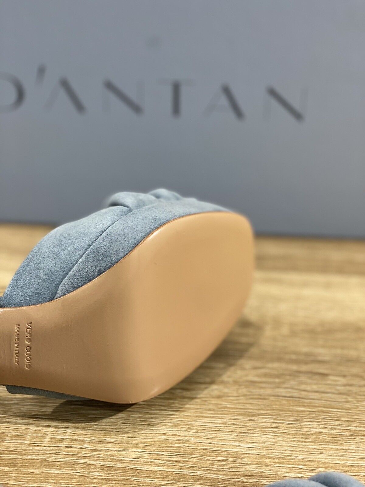 D’antan Sandalo Donna Suede Cielo Made In Italy Con Tacco 40