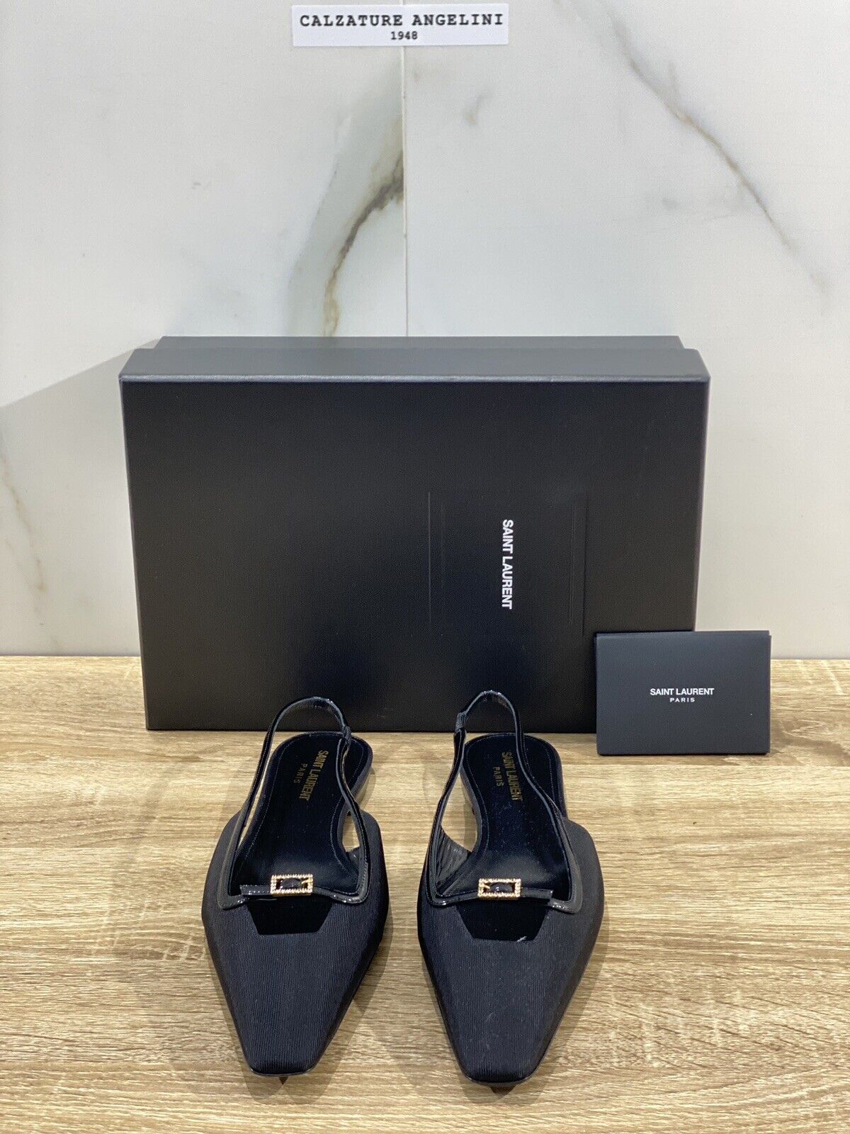 Saint Laurent ballerina donna blade ottoman luxury woman shoes Nera 40