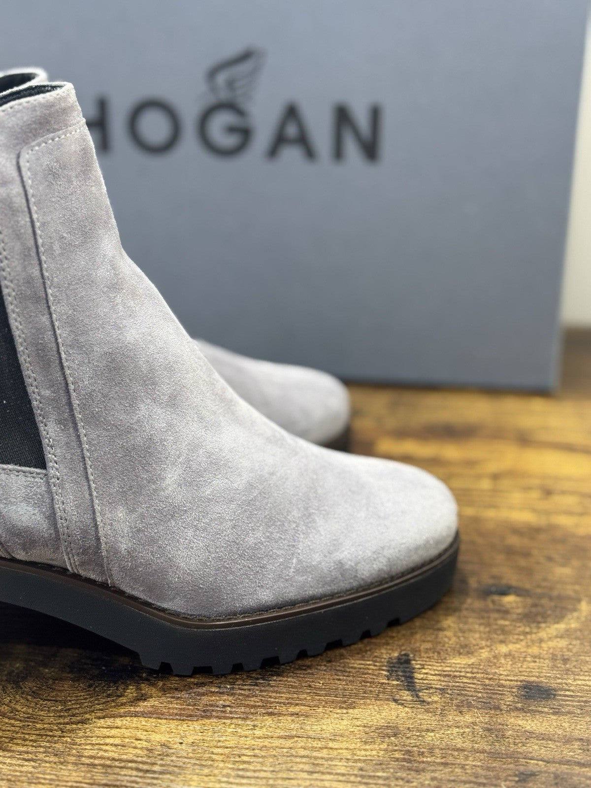 Hogan   Stivaletto  Suede Grigio Con Tacco  Winter Boot   Casual Hogan Donna 39