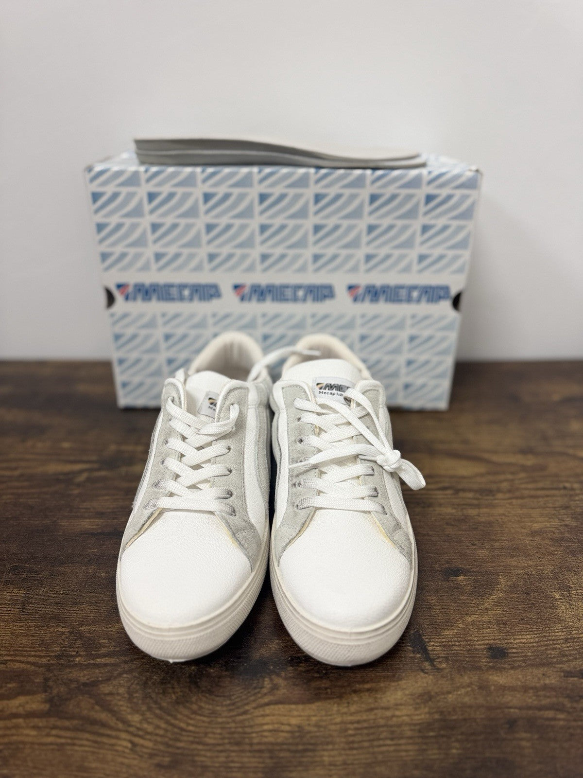 Mecap Sneaker Pelle Bianca Casual 100% Made In Italy Mecap Uomo 44