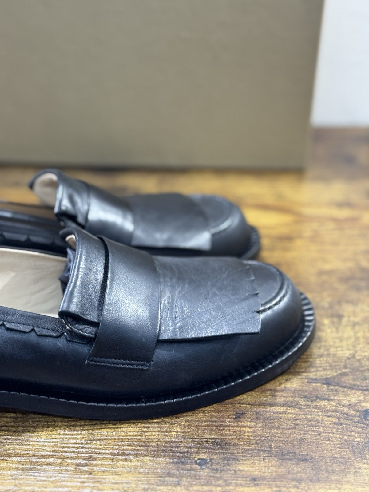 Pomme D’or Mocassino  Pelle Nero Casual Luxury Loafer Donna 41