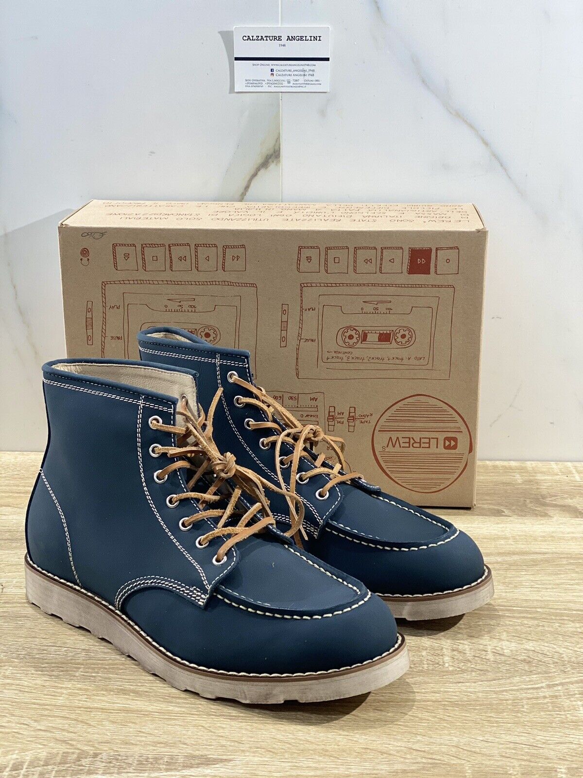 Lerew Track 21 Mid Stivaletto Uomo Mountain Boot Nabuk Navy  44