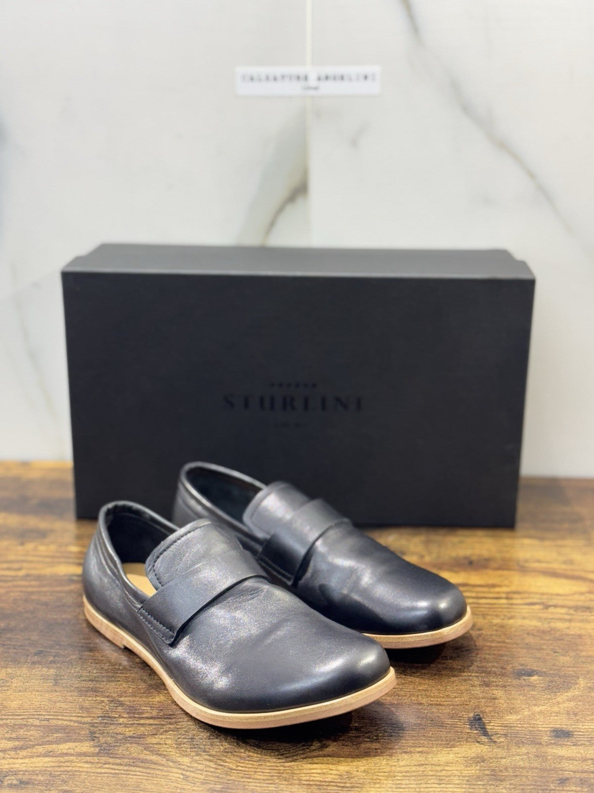 Sturlini Firenze Mocassino Pelle Nero Ultra Flexible Donna 37.5