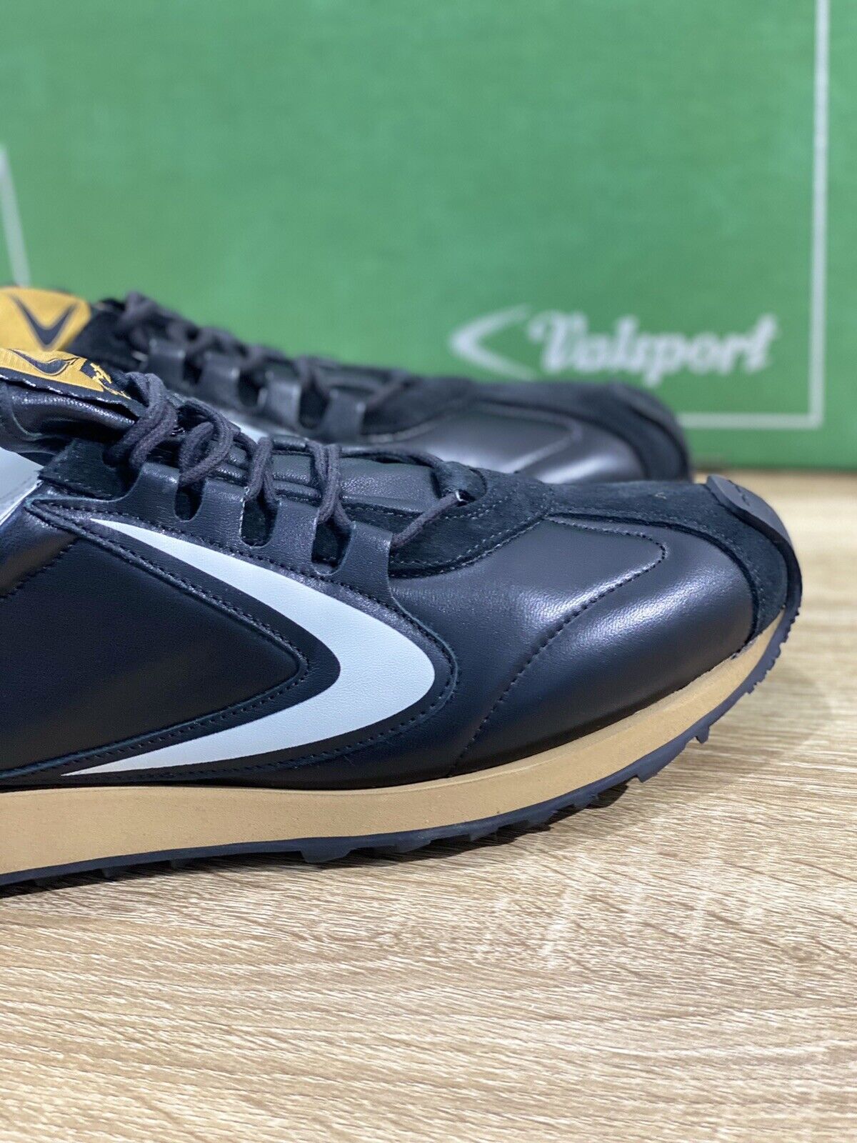 Valsport scarpa uomo sneaker special in pelle nera luxury made in italy 40