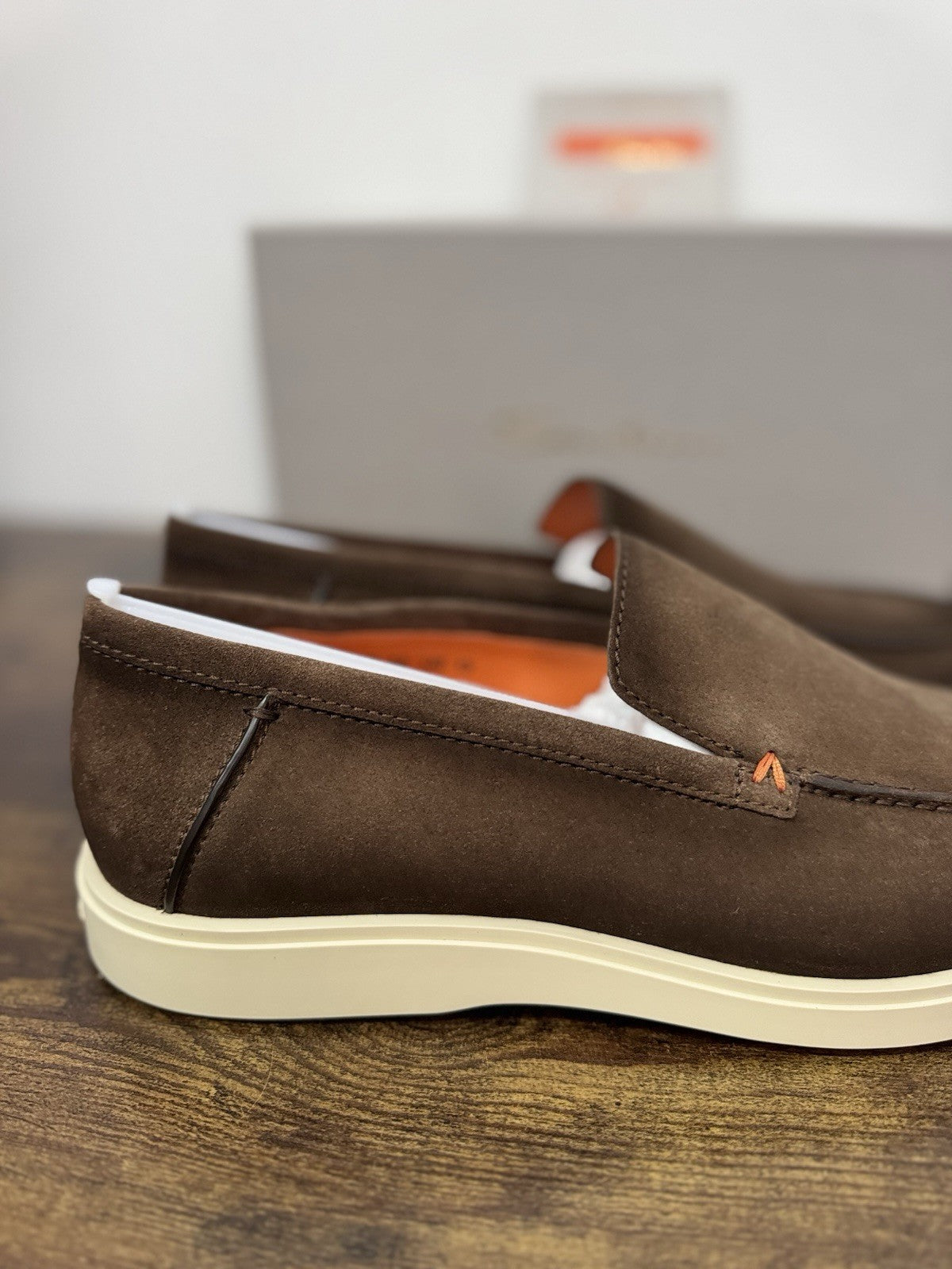 Santoni Mocassino Summer Walk Suede Brown Casual Santoni Uomo 46