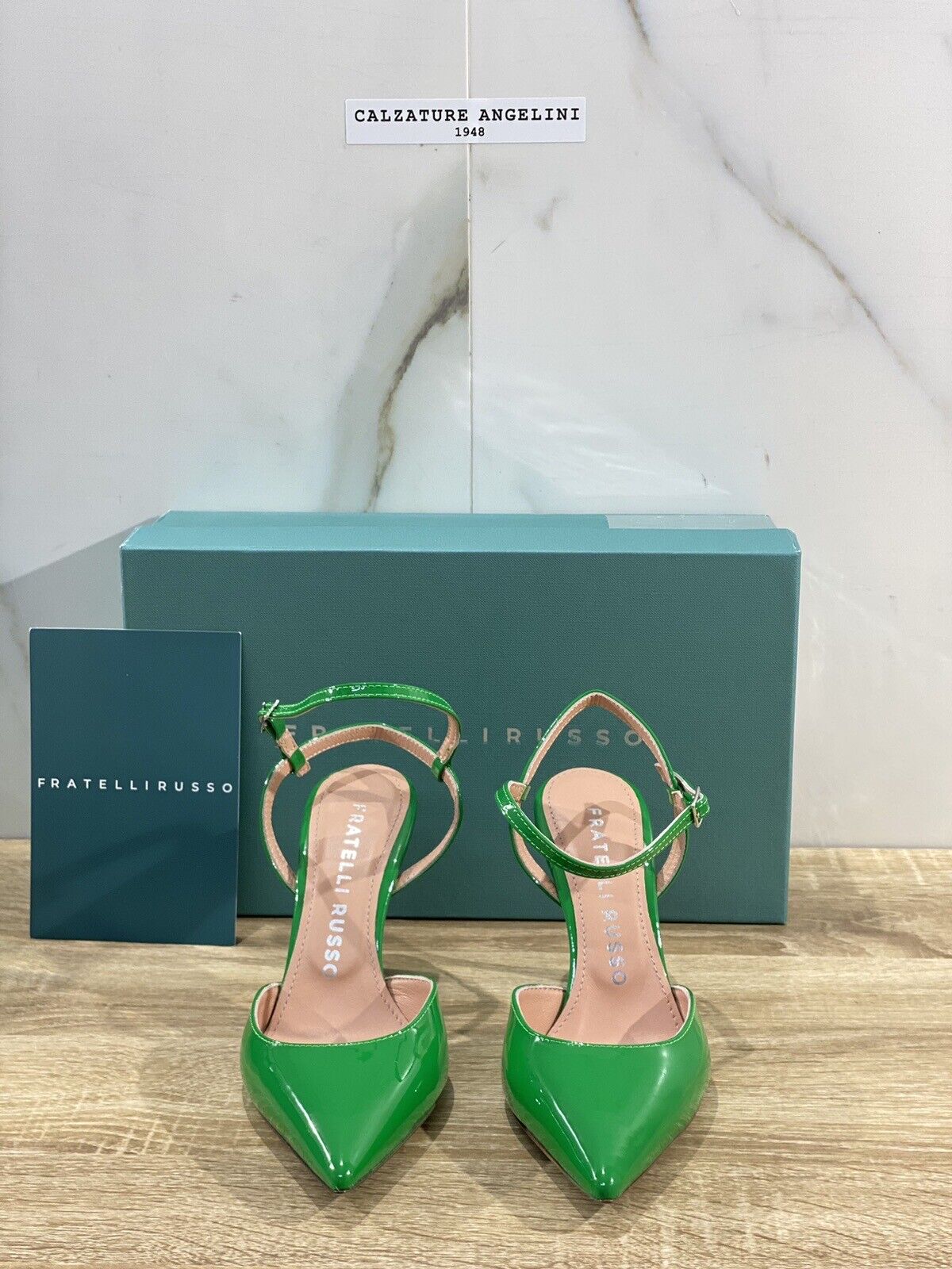 Fratelli Russo Décolleté’ Donna Verde Vernice Made In Italy 37