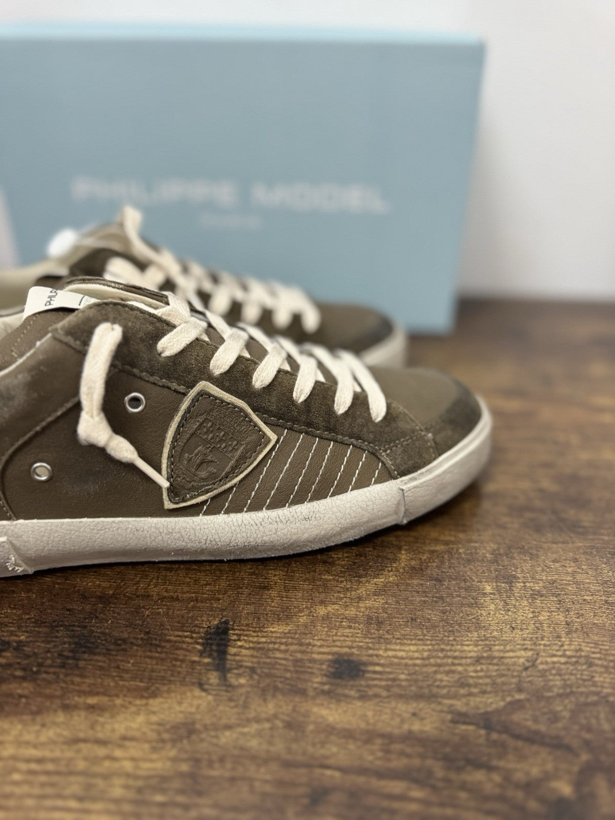 Philippe Model Paris Low Pelle Militare     Casual Sneaker Uomo 42