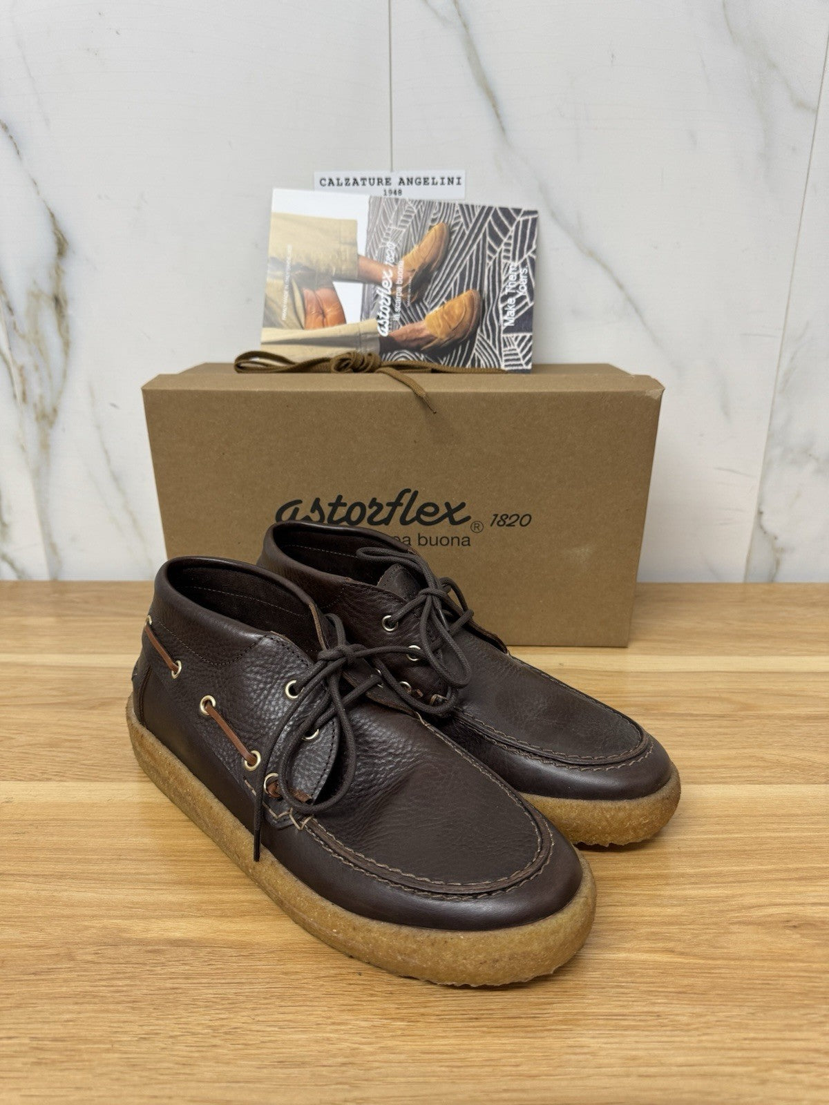 Astorflex Jibflex  Pelle Caffe  Top Quality Italy Uomo 45