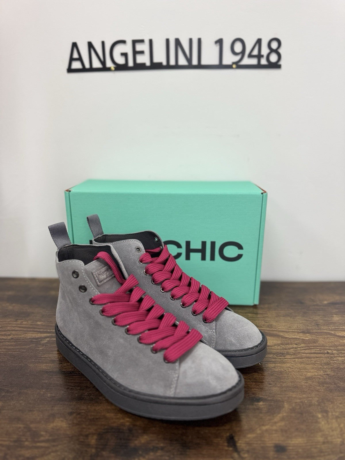 Panchic Ankle Boot Suede Grey Casual Sneaker Donna 40