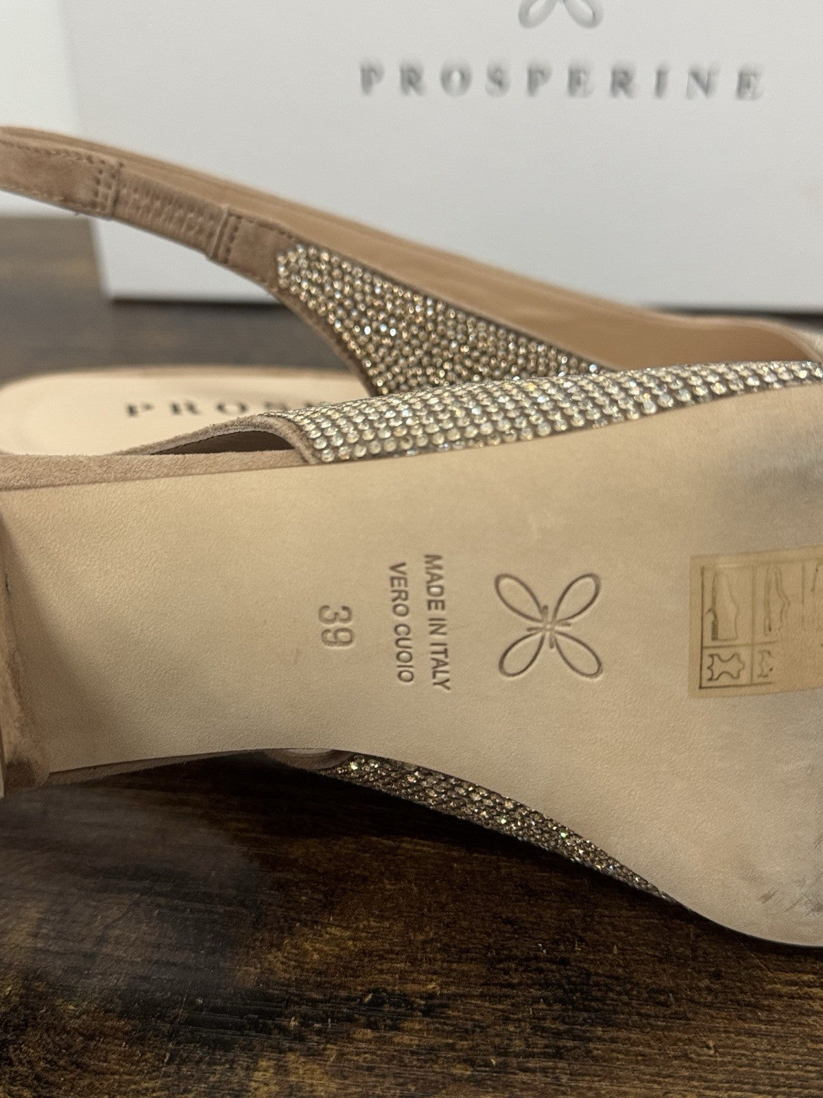 Prosperine Sling Back  Crystal Platino Casual Scarpa Donna 39