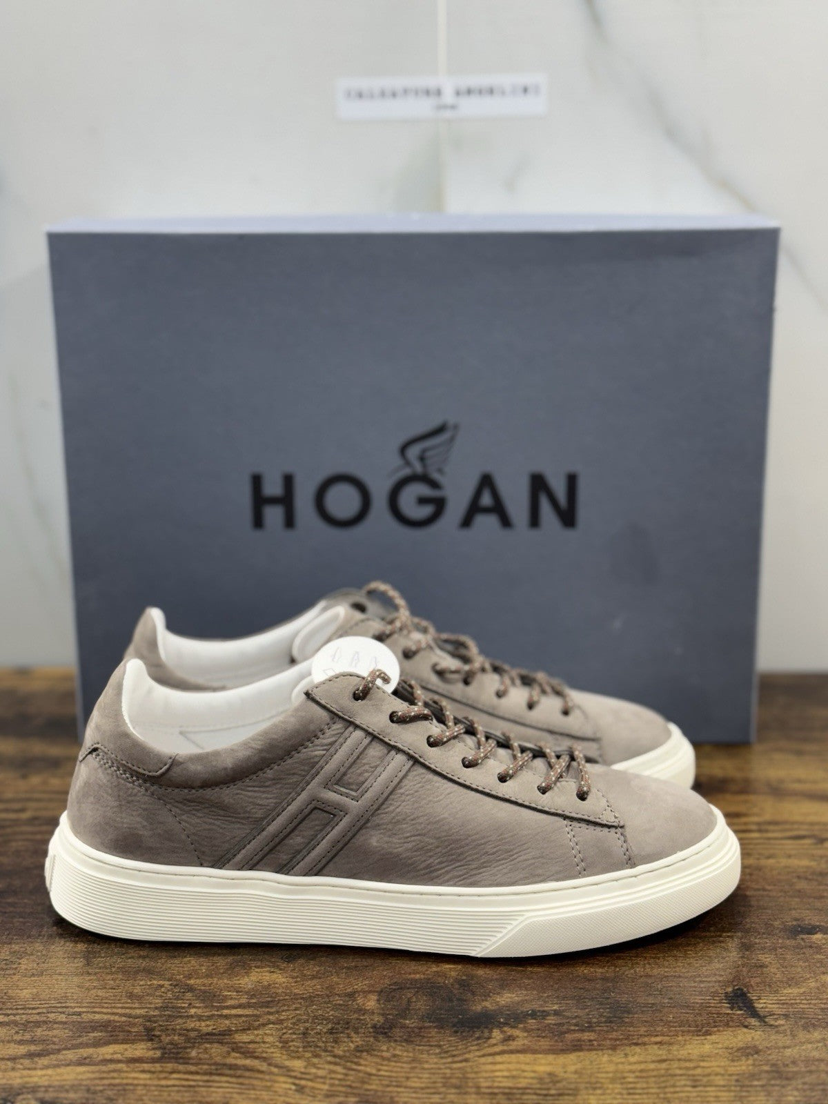 Hogan H365 Sneaker Pelle Grey Nabuk  Casual Hogan Uomo 40