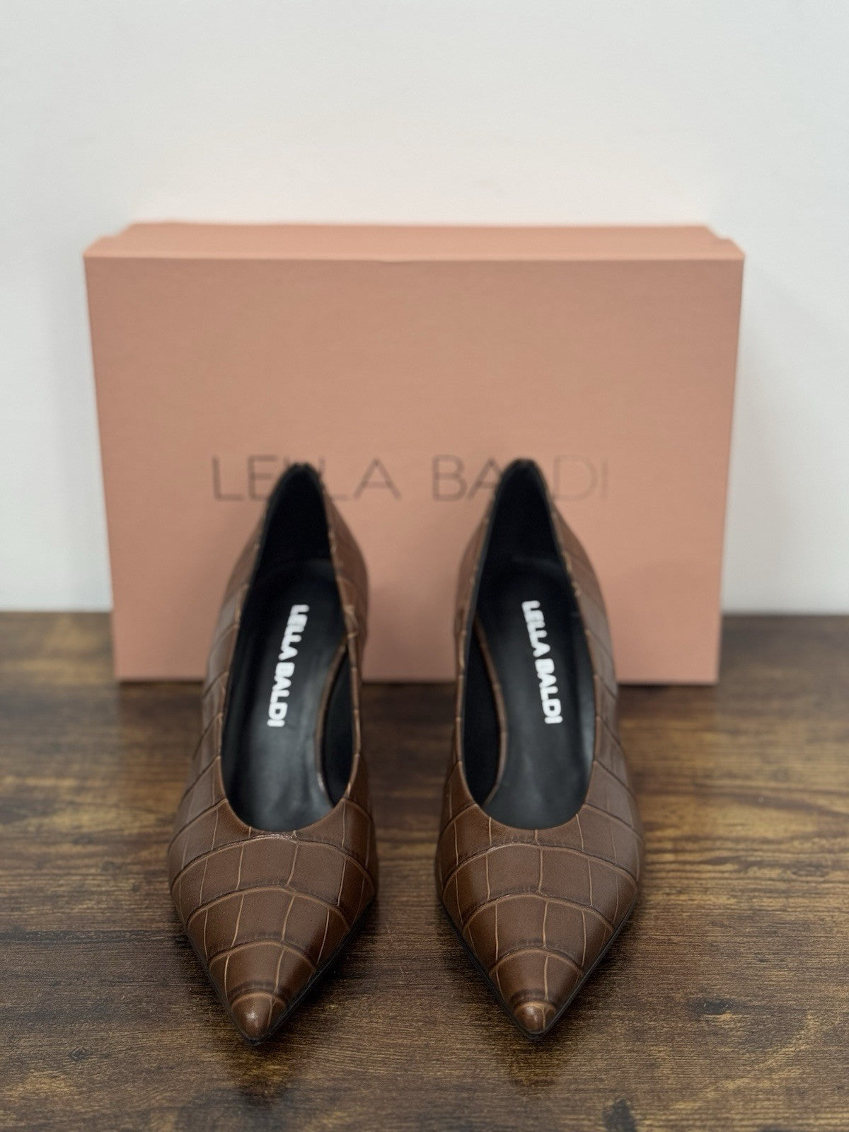 Lella Baldi Décolleté Pelle Tabacco   Con Tacco Casual Donna 39