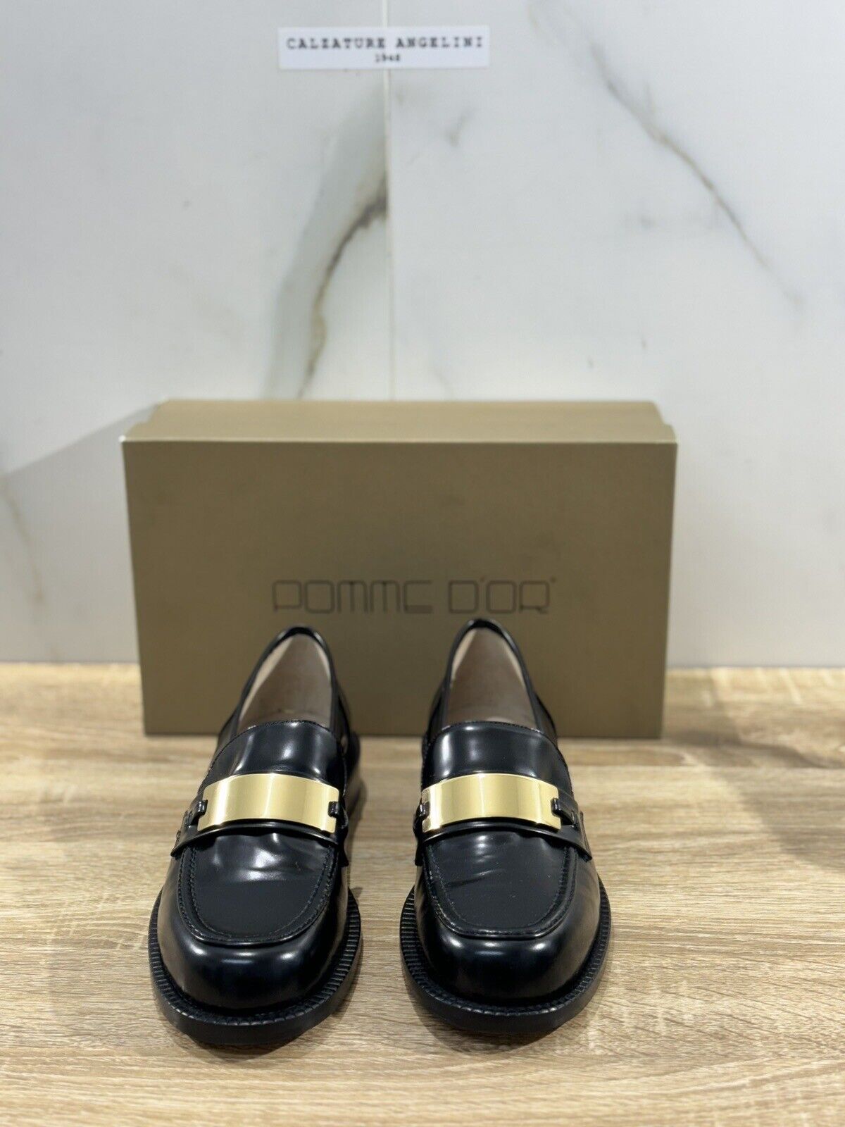 Pomme D’or Mocassino Donna 2080 Pelle Nero Casual Luxury Loafer 38