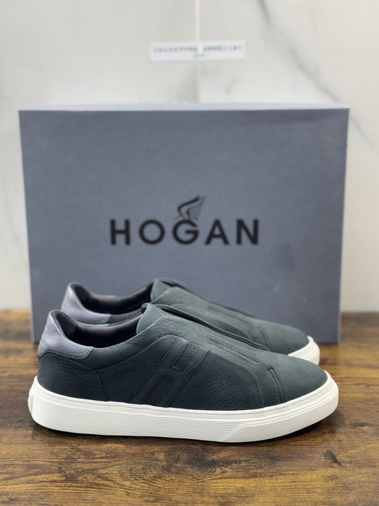 Hogan H365 Sneaker  Slip On Pelle Blu Casual Hogan   Uomo 39
