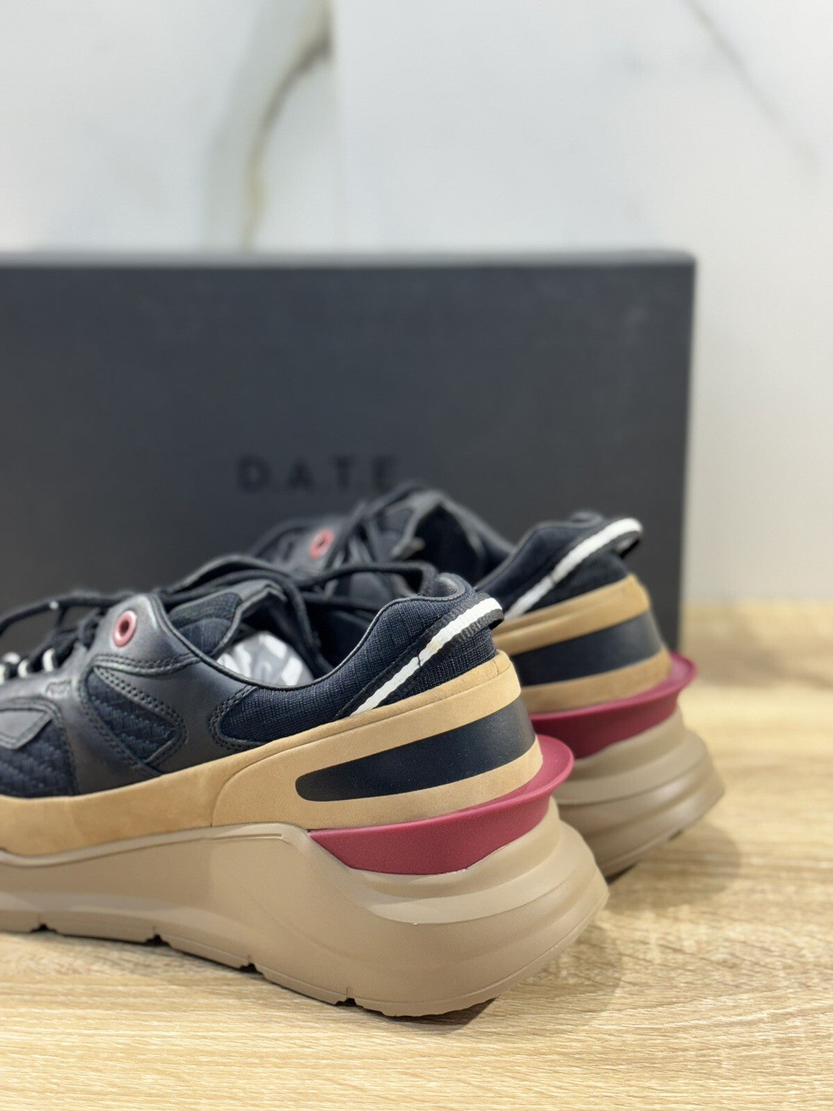 D.A.T.E Fuga Method  Nero Beige    Uomo  sneaker Pelle    Casual Shoes 44