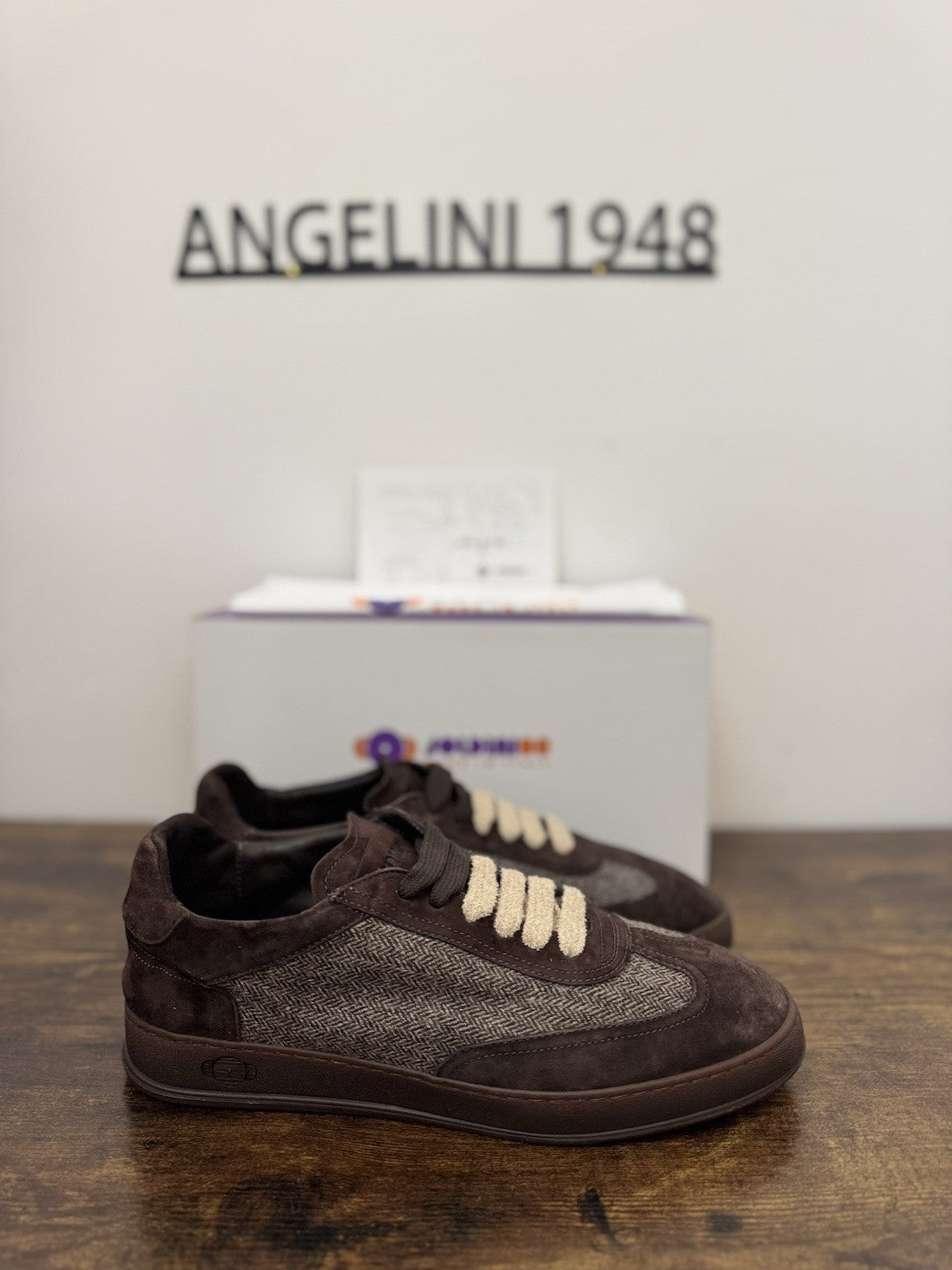 Soldini Sneaker Suede Testa Moro 100% Made In Italy Causal Uomo 44